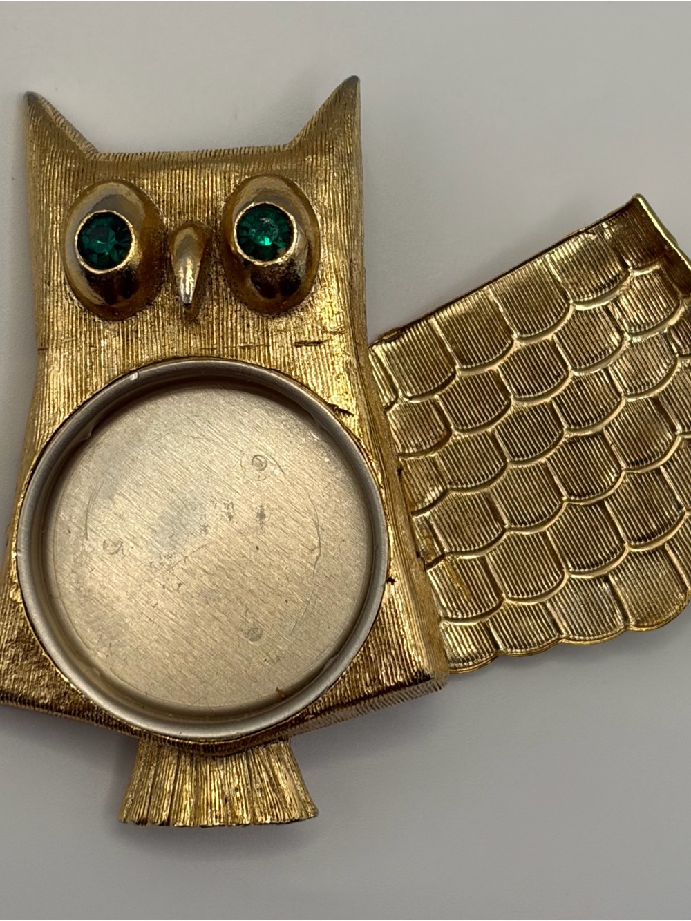 Gold Tone Avon Solid Perfume Brooch